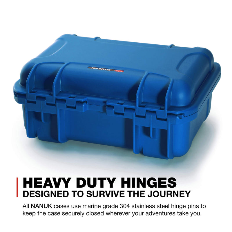Waterproof Nanuk 915 Hard Case with Foam Insert for DJI Mavic Air 2 - Blue