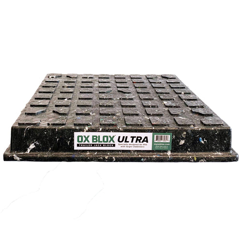 Ultra OX BLOX Trailer Jack Block - Universal RV Leveling Blocks - Durable & Stackable - For All Jack Types - 100% Recycled Plastic - Works For Class A Motorhomes