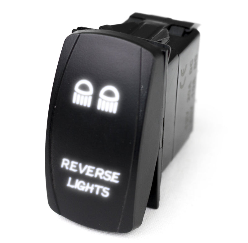 Rocker LED Switch w/White LED Radiance