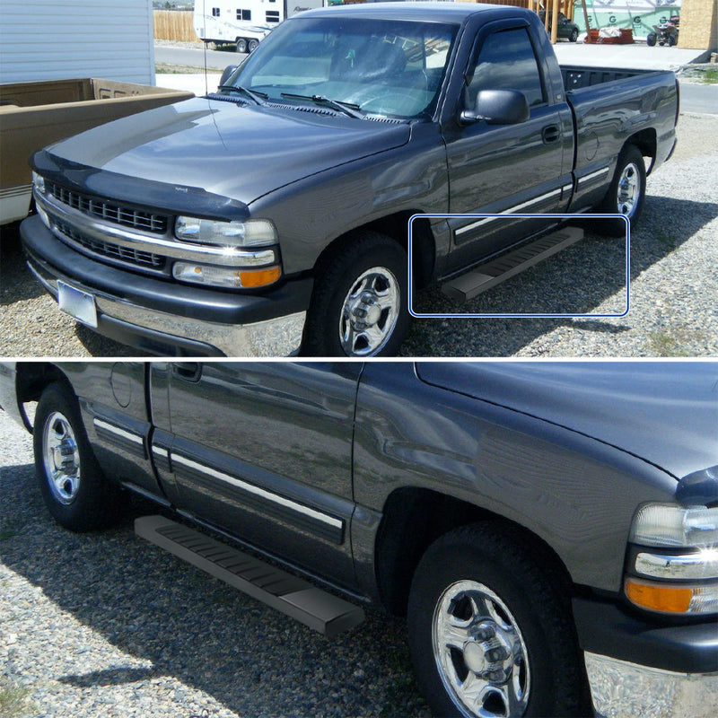 Chrome Spec-D Tuning Side Step Nerf Bars Best Running Boards Compatible with Chevy Silverado Regular Cab 1999-2015