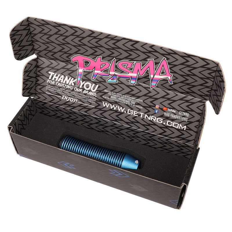 NRG Innovations Shift Knob NRG-SK-700BL with Thread Adapter Wrench Short Curvy Style Lever Stick Shifter Handle Billet Aluminum for M10 X 1.25, M10 X 1.5, M12 X 1.25, M12 X 1.5 Thread Pattern Shifter