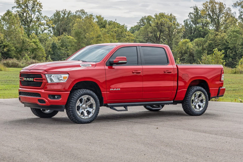 Rough Country Adjustable SRX2 Aluminum Steps for Ram 1500 (2019-2025) 1500 TRX (2021-2024) - Modular Running Boards with Slide-Adjust Steps