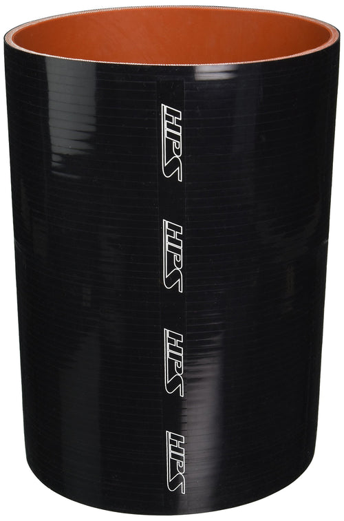 HPS HTST-800-BLK Silicone 6-ply High Temperature Reinforced Tube Coupler Hose, 15 PSI Maximum Pressure, 12" Length, 8" ID, Black