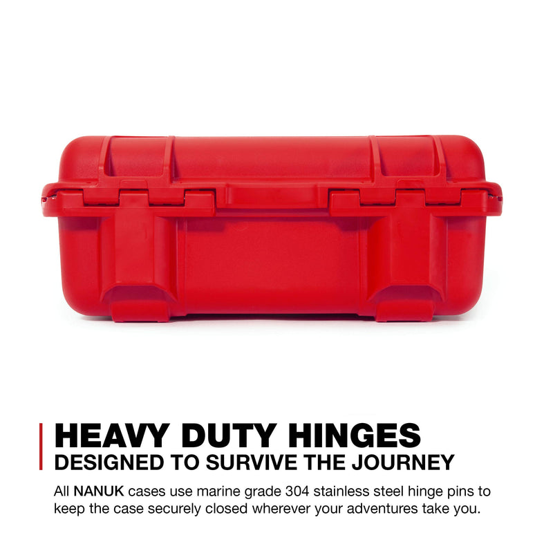 DJI Drone Nanuk Waterproof Hard Case with Custom Foam Insert for DJI Mavic 2 Pro/Zoom - Red