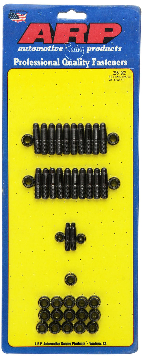 ARP Oil Pan Stud Kit 2351902 With 12-Point Nuts, Black Chrome Moly Steel, For Select Chevrolet Big Block Applications