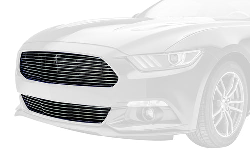 2015-2017 Mustang GT T-Rex Grilles Laser Billet Grille, Polished, 1 Pc, Replacement - PN #6215300