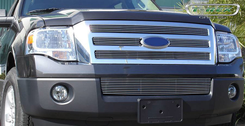 Horizontal T-Rex 21594 Aluminum Polished Finish Billet Grille Bolt-on for Ford Expedition