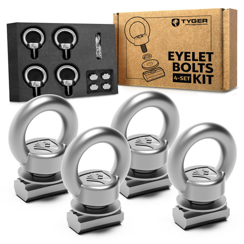 Adventure Kit Tyger Auto Add-on Eyelet Bolts | Accessories for Tyger Roof Rack Series | 4 Sets Pack | 304 Stainless Steel