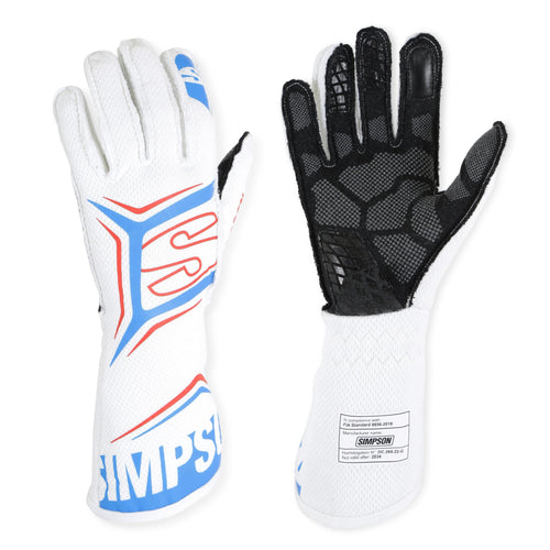 MGXW Simpson Racing Magnata Gloves White/Blue XL - Pair