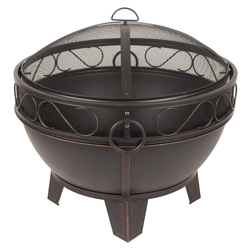 GHP Group Bellora OFW295R Fire Pit, Rubbed Bronze