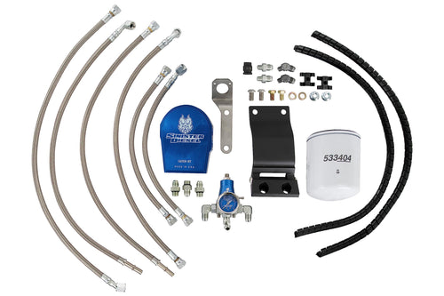 Regulated Fuel Return Kit Sinister Diesel for Ford Powerstroke 7.3L w/Integrated Fuel Filter