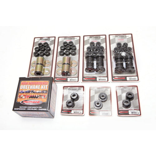 Rugged Ridge | Polyurethane Suspension Bushing Kit, Black | 1-2002BL | Fits 1976-1979 Jeep CJ-5 & CJ-7