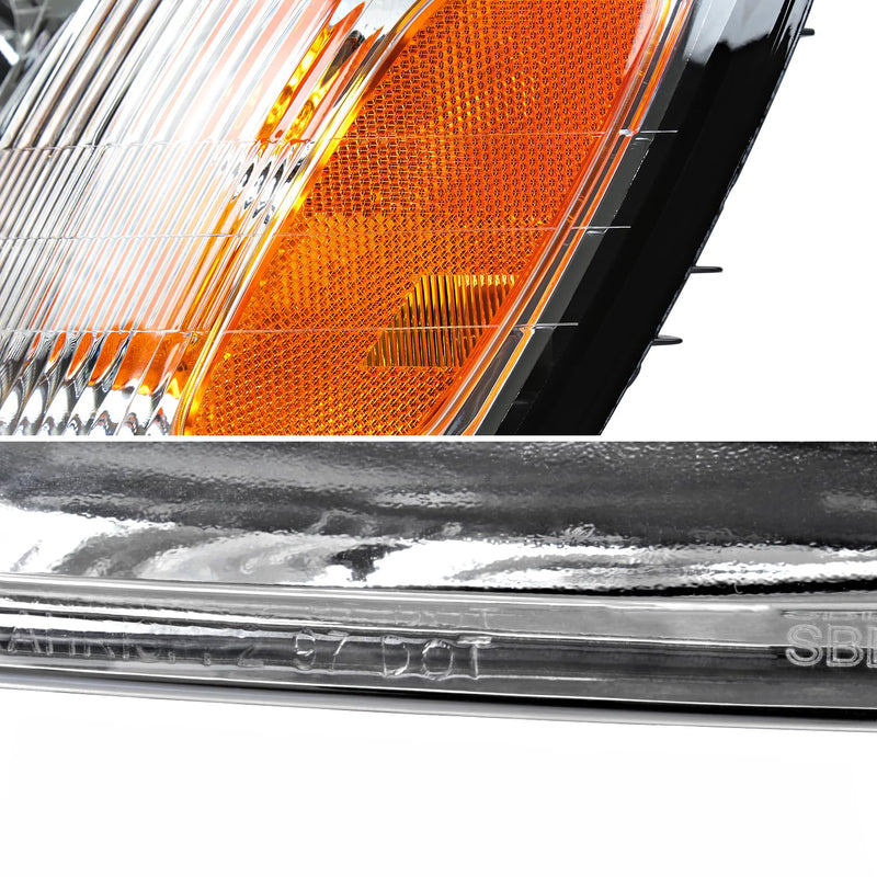Chrome Headlights SPEC-D TUNING Compatible with 2000-2004 Subaru Legacy, Left + Right Pair Headlamps Assembly