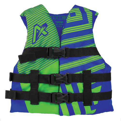 Youth Airhead Trend Life Jacket, Coast Guard Approved, Blue/Green