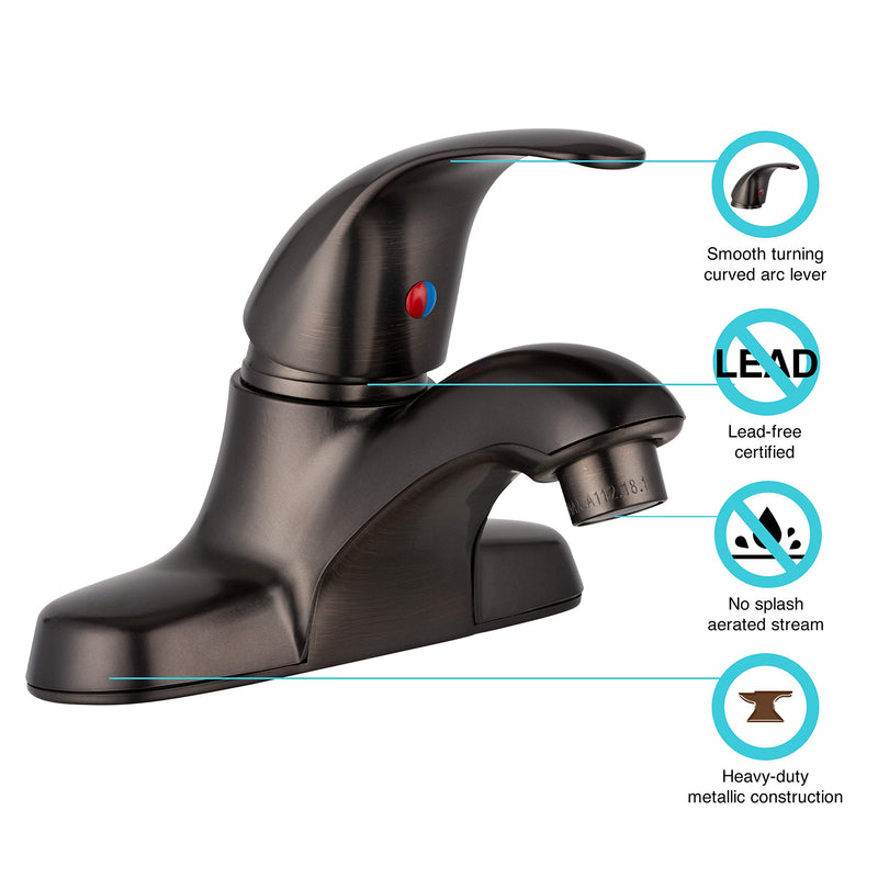 Dura Faucet RV DF-NML210-VB Single Lever Bathroom Faucet (Venetian Bronze)