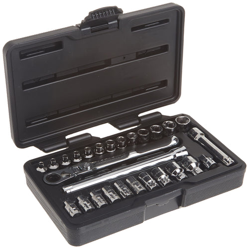 27 Pc. GEARWRENCH 1/4" Drive 6 Pt. Pass-Thru Mechanics Tool Set, Standard SAE/Metric - 891427