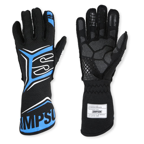 MGXB Simpson Racing Magnata Gloves Black/Blue XL - Pair