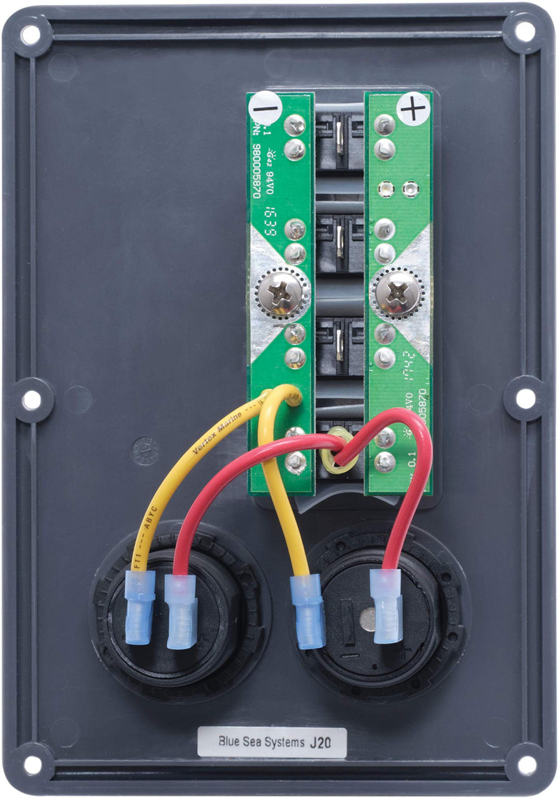 Circuit Breaker Switch Panel Blue Sea Systems 4321, Black , Gray
