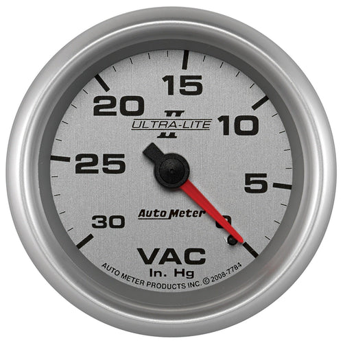 Auto Meter 7784 Pro II Ultra-Lite 2-5/8" 30 in. Hg Mechanical Vacuum