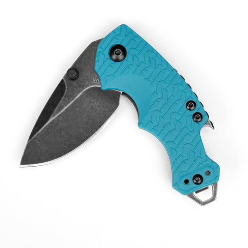 Kershaw Teal Shuffle Multifunction Folding Pocket Knife (8700TEALBW), 2.4 In. 8Cr13MoV Black Oxide Steel Blade with Blackwash Finish, Includes Thumbstud and Reversible Pocketclip; 2.8 oz.