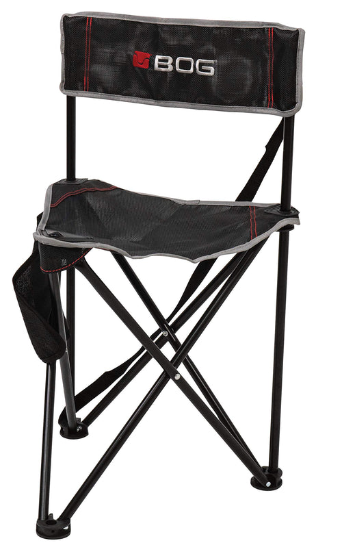 Triple Play BOG Ground Blind Chair with Rugged Construction, Aluminum Frame, Extended Seat Area, Quiet Setup, Breathable Textilene Fabric, Collapsible, and Carry Bag for Hunting, Shooting, and Outdoor