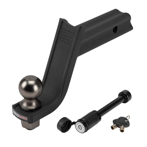 Class III Baja Collection, 5,000 lb., X-Mount Security Kit with 5-1/4 in. Drop x 4 in. Rise x 1 in. Shank Trailer Hitch Ball Mount, 2 in. Ball, 5/8 in. Locking Pin