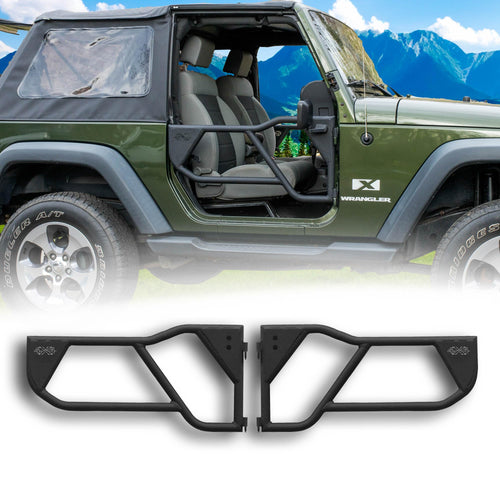 2-Door EZ4X4 RAZOR ALUMINUM HALF TUBE DOORS FOR JK Wrangler 2011-2018 Patent Pending