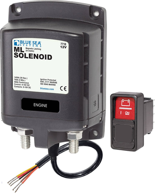 ML-Series Blue Sea Systems 7718 Solenoid Switch 12V, Black