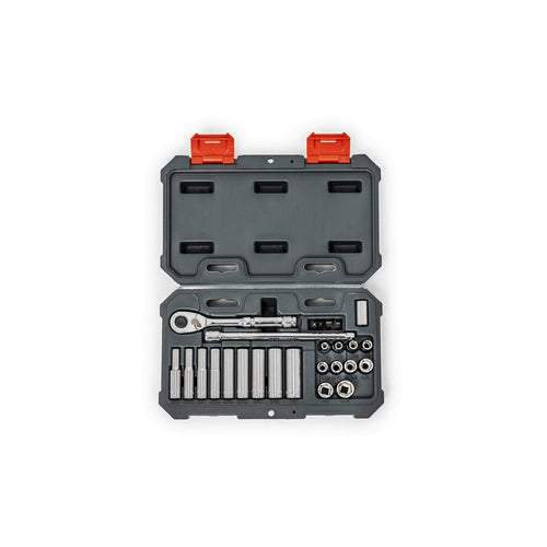 Crescent 1/4" Drive 26 Piece Standard & Deep SAE Mechanics Tool Set - CSWS2C
