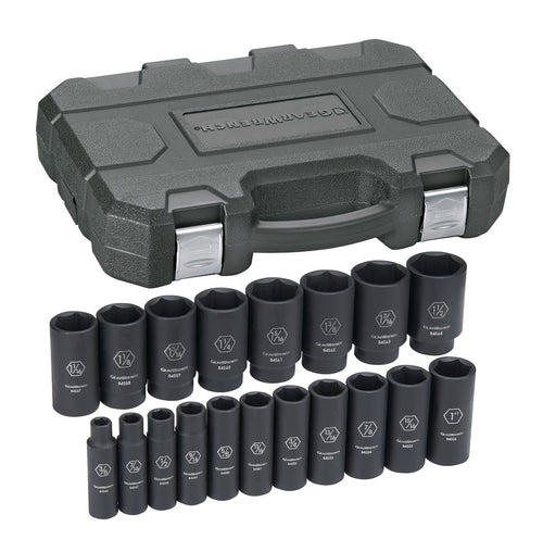1/2 Dr 19 Pc. SAE Deep Impact Socket Set