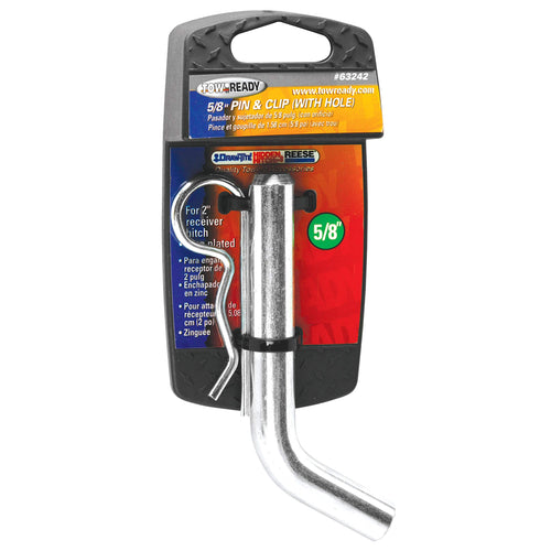 Tow Ready 5/8" Hole Style Hitch Pin and Clip 63242 (2" Sq. Receivers)
