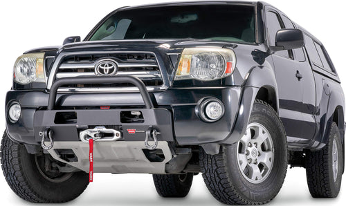 Semi-Hidden WARN 102876 Fixed Winch Mount with Low-Profile Grill Guard Tube, Fits: Toyota Tacoma Gen 2 (2005-2011)