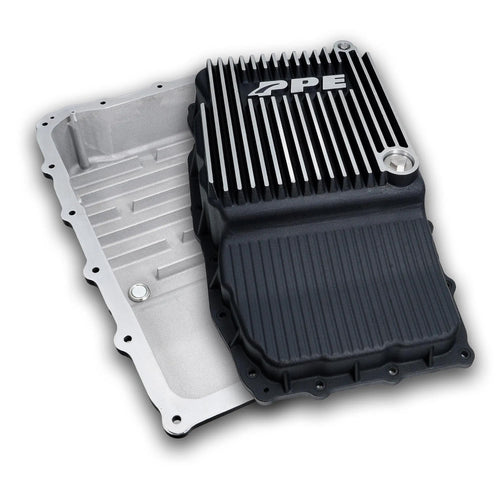 Heavy Duty PPE Cast Aluminum Deep Transmission Pan (BRUSHED) 128051210 Compatible for 2018+ GM Tahoe/Suburban/Yukon/Escalade with Allison 10L80 Transmission
