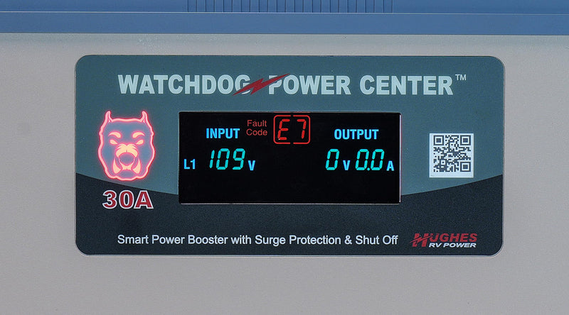 Watchdog Power Center WPC30A, Power Watchdog - Voltage Booster & Surge Protector with EPO Shut Off, Bluetooth & WiFi, and LCD Display - 30 Amp