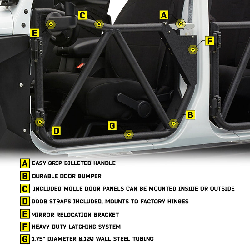 SRC GEN2 SmittyBilt TUBE DOORS FRONT - SB76794