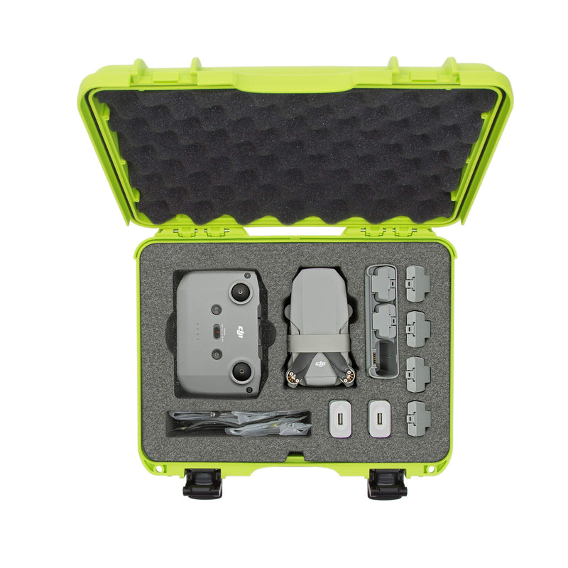 Waterproof Nanuk 910 Carry-on Hard Case with Foam Insert for DJI Mavic Mini 2 Fly More - Lime