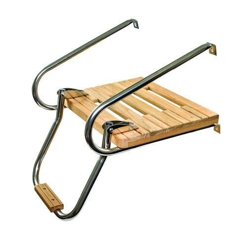 Whitecap 60903 Teak Swim Platform w/Ladder for Boats with Inboard/Outboard Motors Whitecap