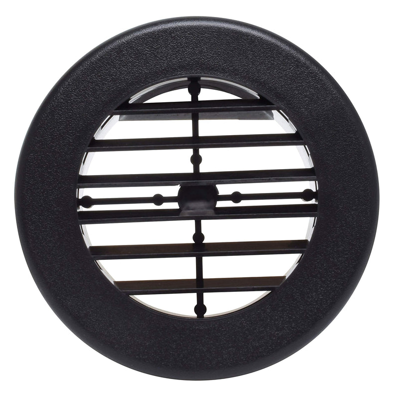 A/C Register Valterra Non-Damp, 4", Black