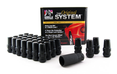 Gorilla 76645NBC Automotive Black 14mm x 1.50 Thread Size Chrome Finish Duplex Acorn Wheel Lock with 8-Lug Nut, (Pack of 32)