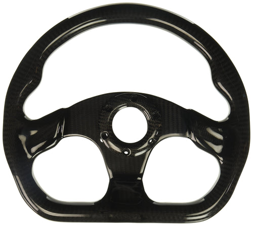 NRG Innovations Steering Wheel NRG-ST-009CF-BK - Shinny Black Carbon Fiber 320mm FLAT BOTTOM