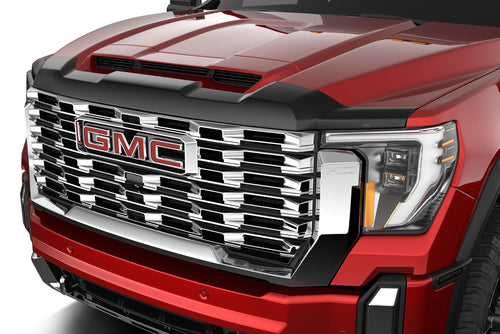 Aeroskin Hood Protector Husky Liners | Fits 2024-2025 GMC Sierra EV | Low Profile Deflector/Bug Shield - 1 pc., Smoke | 2842228