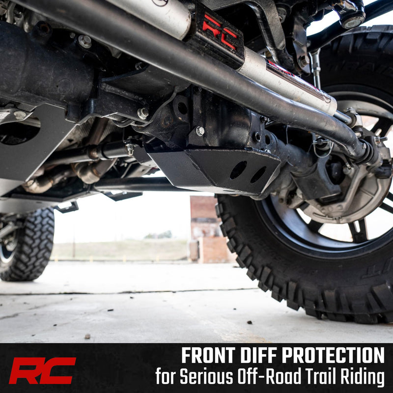 Rough Country Front Differential Skid Plate M186 for Jeep Wrangler JL & Unlimited (2018–2023, Non-Rubicon Only) – 1/4" Steel Off-Road Protection