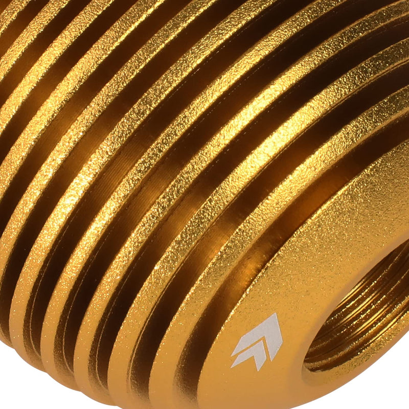 NRG Innovations Universal Aluminum SK-703GD Shift Knob with Thread Adapters, Heat Sink Style Round Ball Shape, Gold