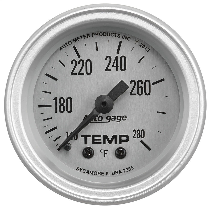 Auto Meter 2-1/16" Silver Temperature Gauge with Panel (2335