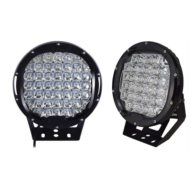 Warrior Black Horse Roll Bar Incl.Set of 9 Black Round LED Light Compatible with 2020-2024 Jeep Gladiator-WRB-09BK-PL69B