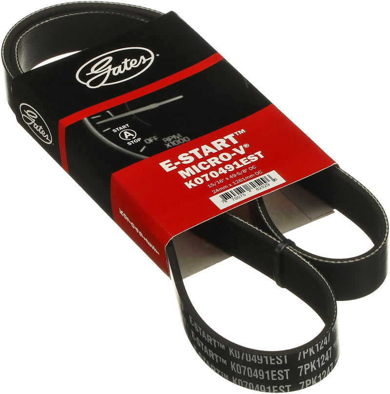 K070491EST Gates E-Start Micro-V Serpentine Drive Belt