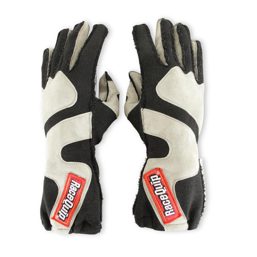 356602RQP RaceQuip® Driving Gloves 356 Series - SFI 3.3/5 - Black/Gray - Small