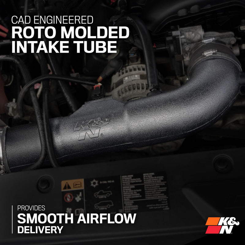 Cold Air Intake System K&N: Dry-Flow Air Filter, Increase Performance & Towing: Compatible with 2014-2020 Chevy/GMC/Cadillac Silverado 1500, Suburban, Tahoe, Sierra 1500, Yukon, Escalade, 30-3082