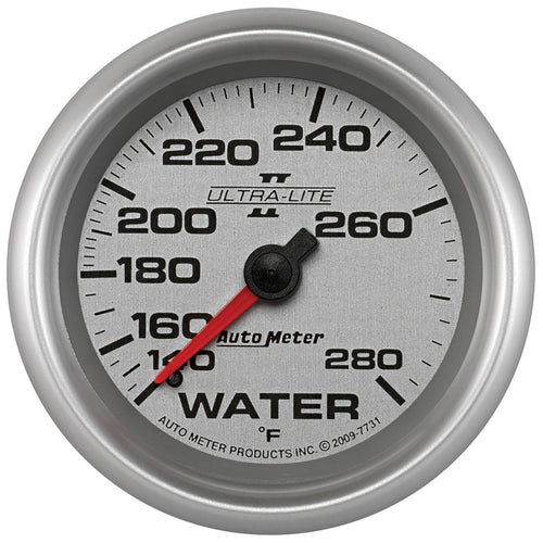 Auto Meter Ultra-Lite Pro II 2-5/8" 140-280 Degree F Mechanical Water Temperature Gauge 7731