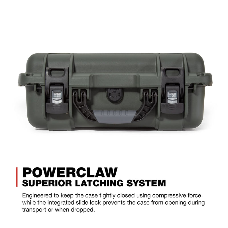 Waterproof Hard Case Nanuk 920 with Padded Dividers - Olive